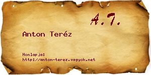 Anton Teréz névjegykártya