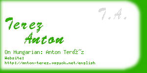 terez anton business card